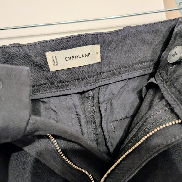 Everlane The Bi-Stretch Flare Pant Cotton Blend Trousers Black Size 8 NWOT - Picture 12 of 14